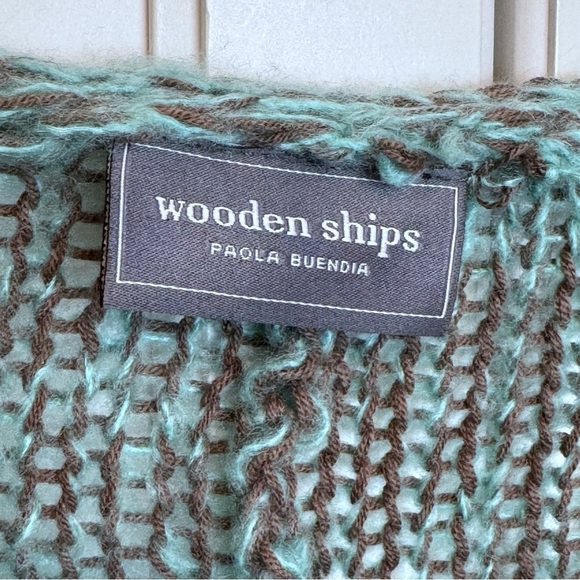 Wooden Ships ELIJA SLOUCHY TOP Green Knit Sweater Size S/M - Picture 10 of 12